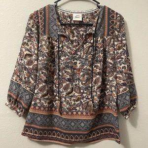 Knox Rose Top XSmall Hobo Chic 3/4Arms